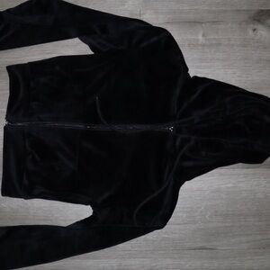 Refuge Black Velour Hoodie